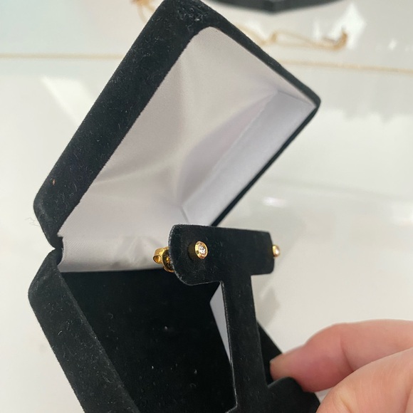 CZ gold plated Studex studs - Picture 3 of 3